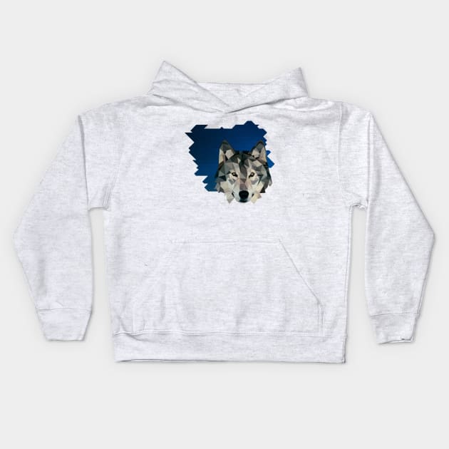 3d wolf Kids Hoodie by gazonula